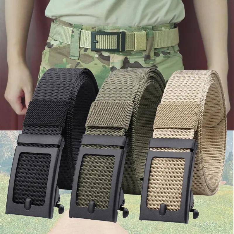 A Mens Tactical Style Nylon Belt With a Detachable Automatic Buckle.